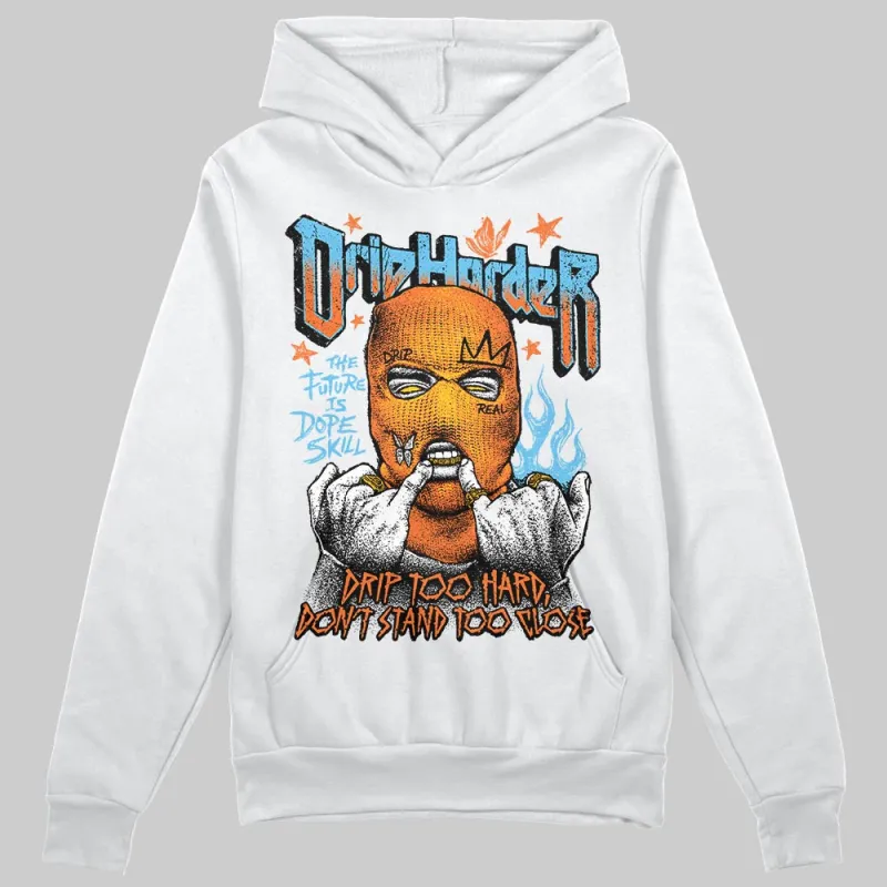 Orange Black White DopeSkill Hoodie Sweatshirt Drip Harder Graphic sold by DopeSkill