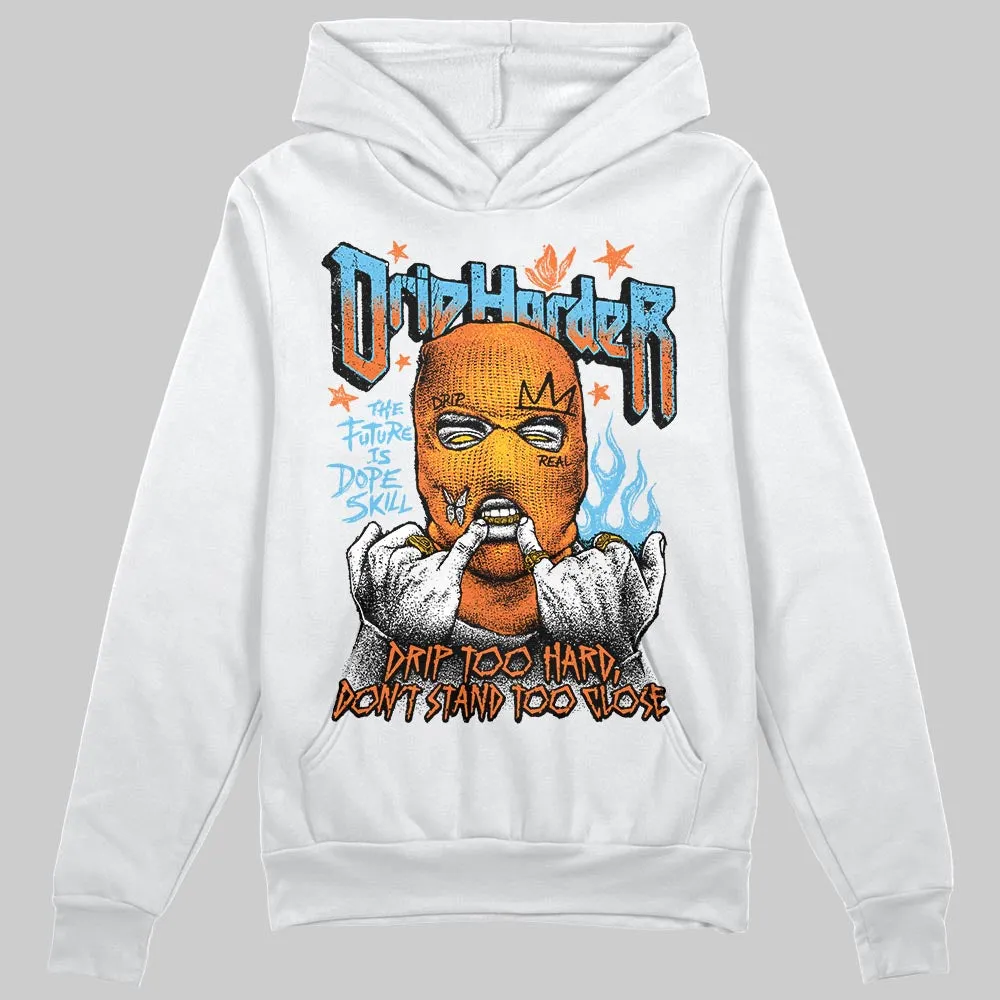 Orange Black White DopeSkill Hoodie Sweatshirt Drip Harder Graphic sold by DopeSkill