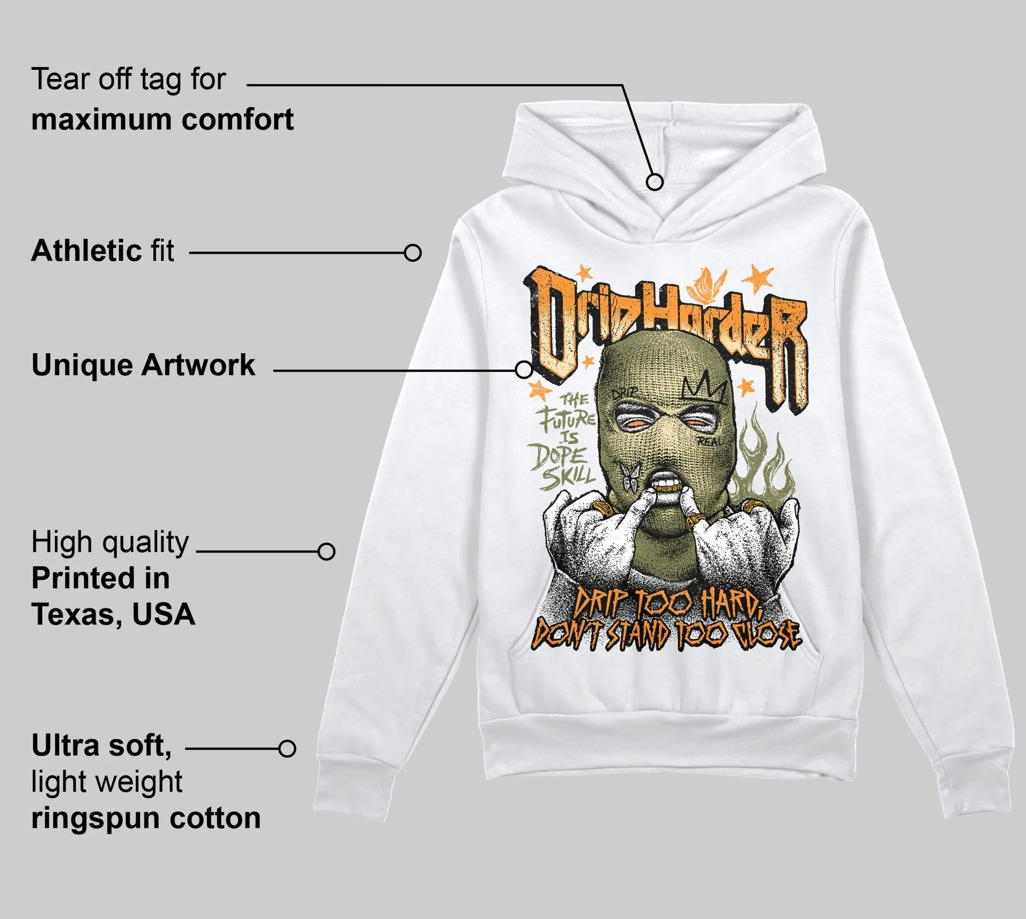 Olive Collection DopeSkill Hoodie Sweatshirt Drip Harder Graphic sold by DopeSkill product image thumbnail 3