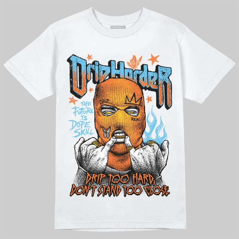 Orange Black White DopeSkill T-Shirt Drip Harder Graphic sold by DopeSkill