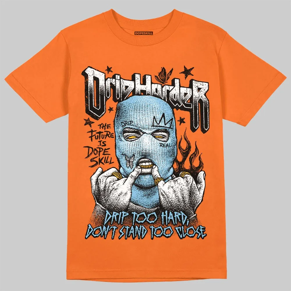 Orange Black White DopeSkill T-Shirt Drip Harder Graphic sold by DopeSkill product image thumbnail 3