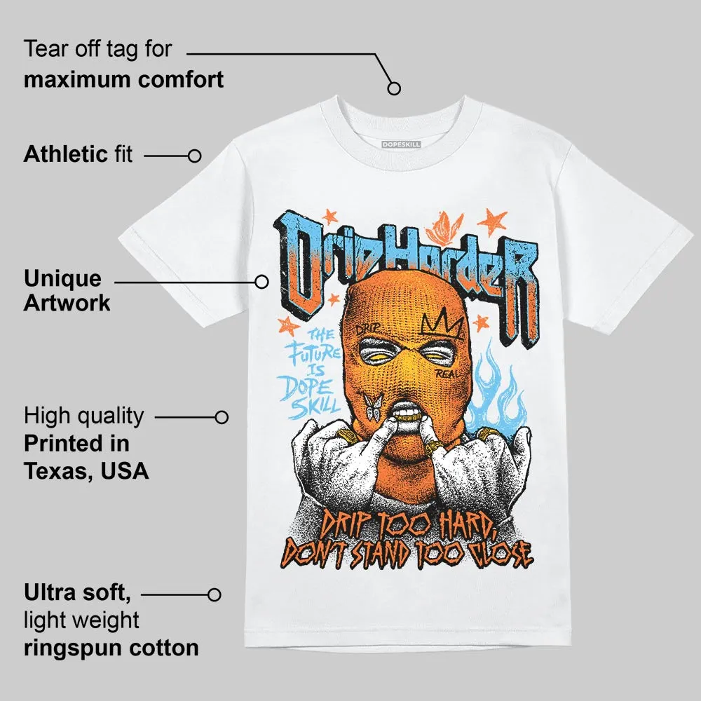 Orange Black White DopeSkill T-Shirt Drip Harder Graphic sold by DopeSkill product image thumbnail 4