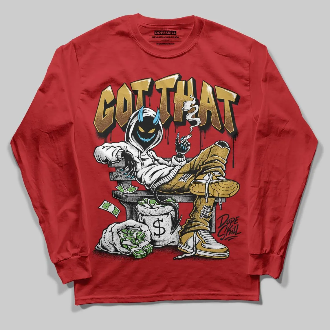 Red Collection DopeSkill Long Sleeve T-Shirt Got That Graphic sold by DopeSkill product image thumbnail 3