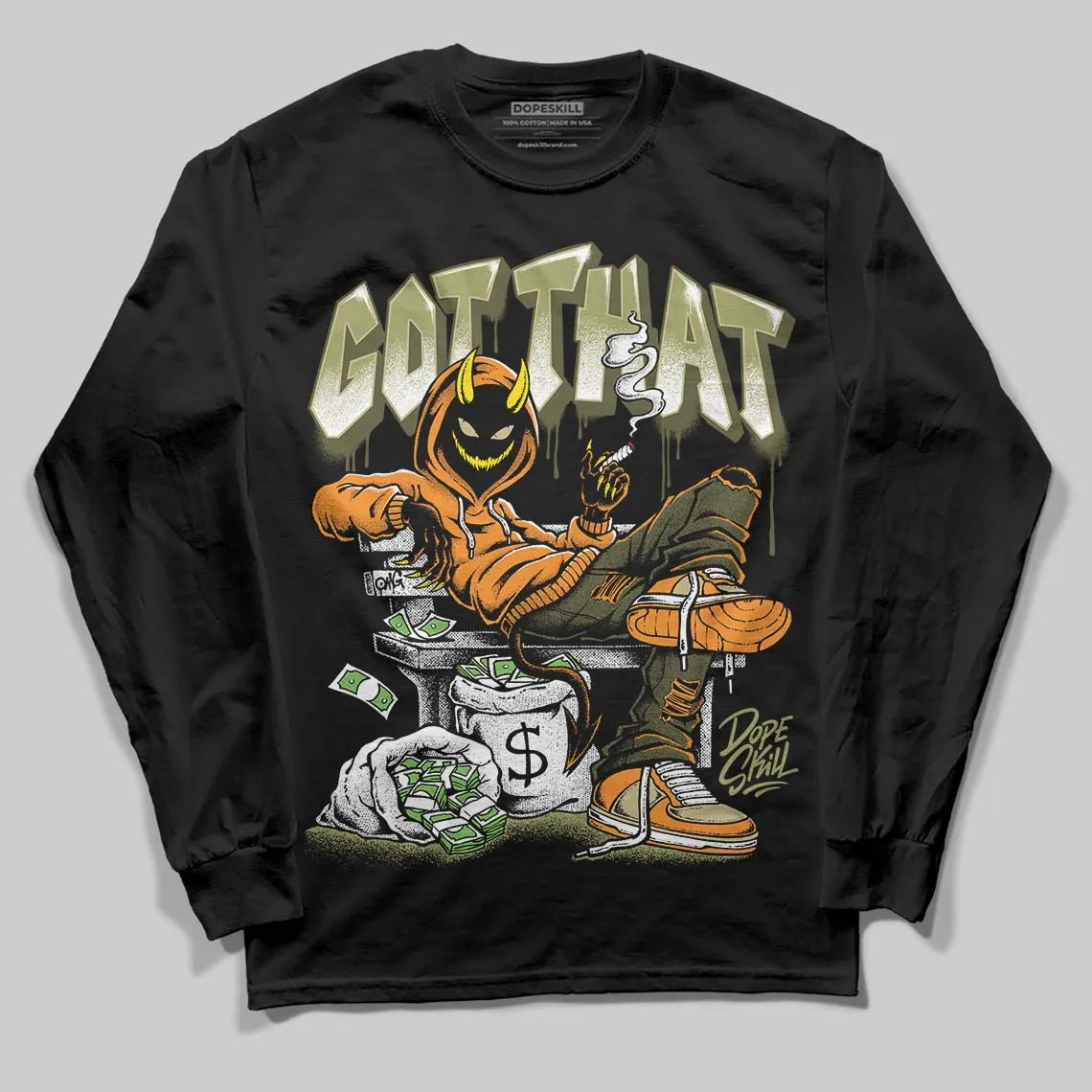 Olive Collection DopeSkill Long Sleeve T-Shirt Got That Graphic sold by DopeSkill product image thumbnail 2