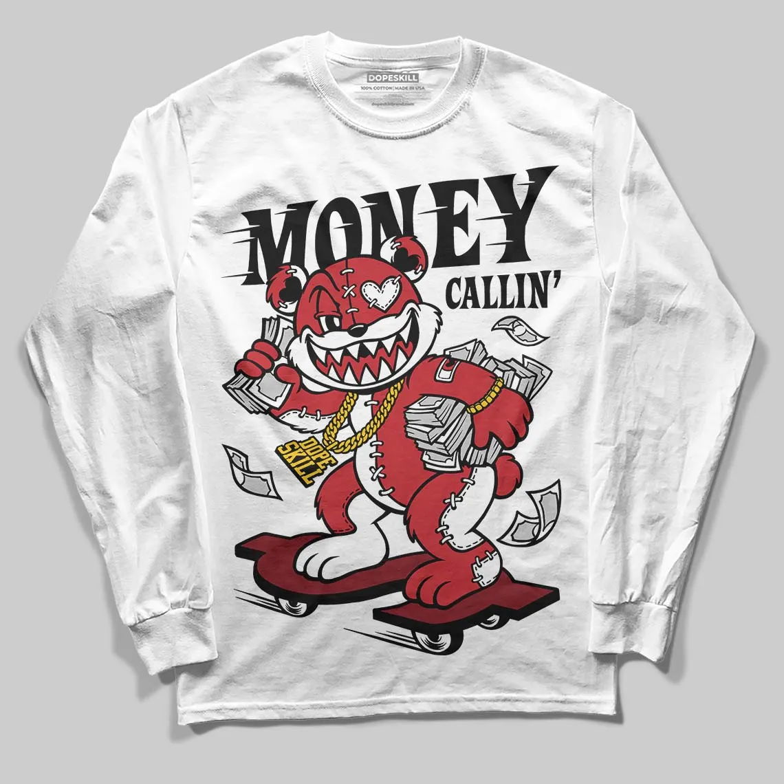 Chicago OG 1s DopeSkill Long Sleeve T-Shirt Money Callin' Graphic sold by DopeSkill