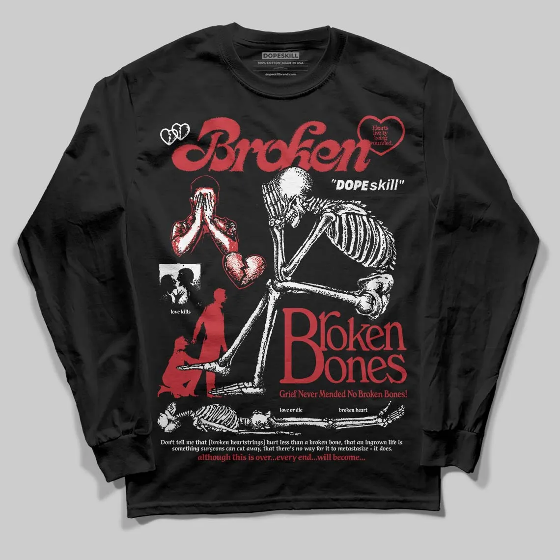 Chicago OG 1s DopeSkill Long Sleeve T-Shirt Broken Bones Graphic sold by DopeSkill product image thumbnail 2