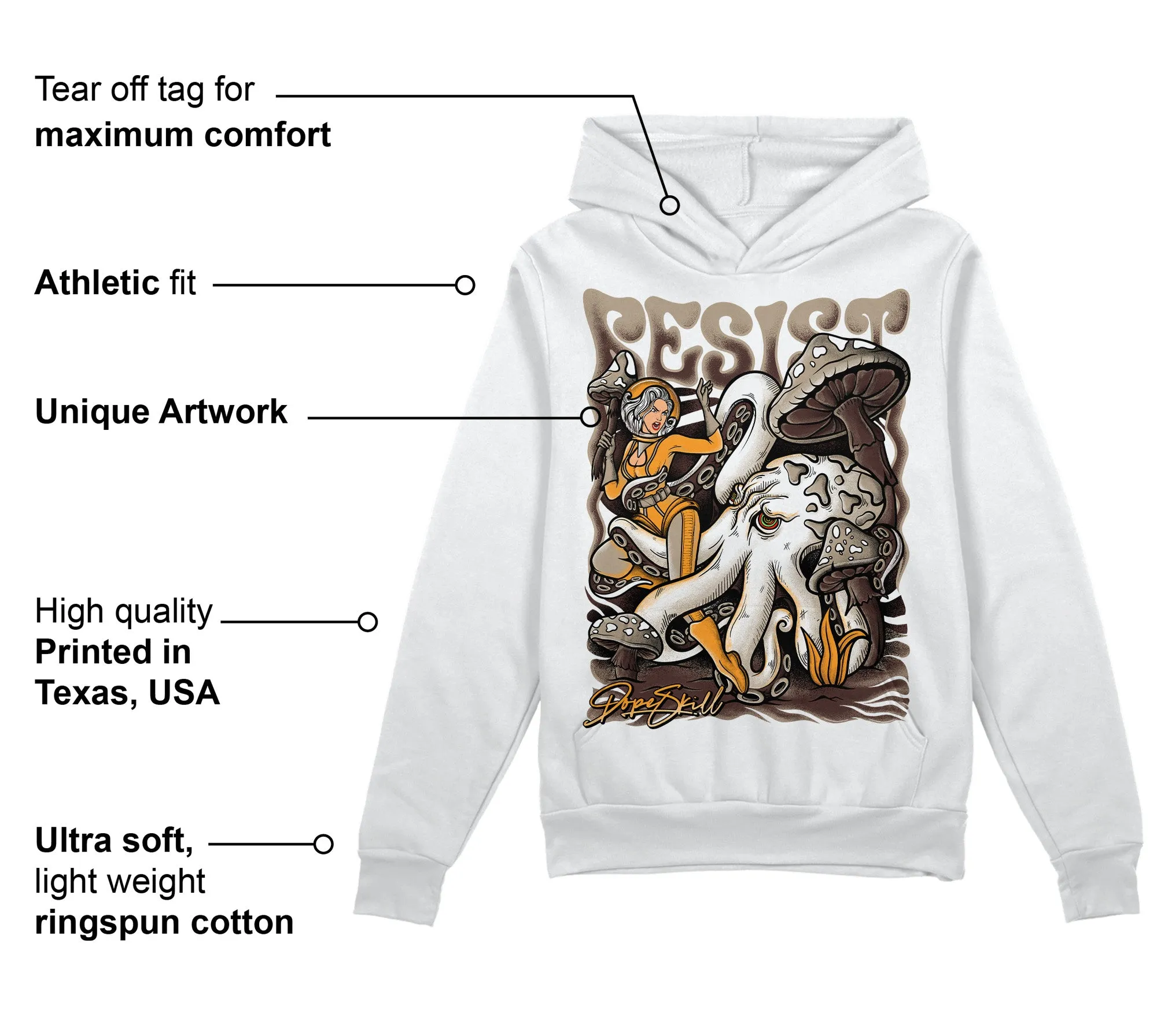 Latte 1s DopeSkill Hoodie Sweatshirt Resist Graphic sold by DopeSkill product image thumbnail 3