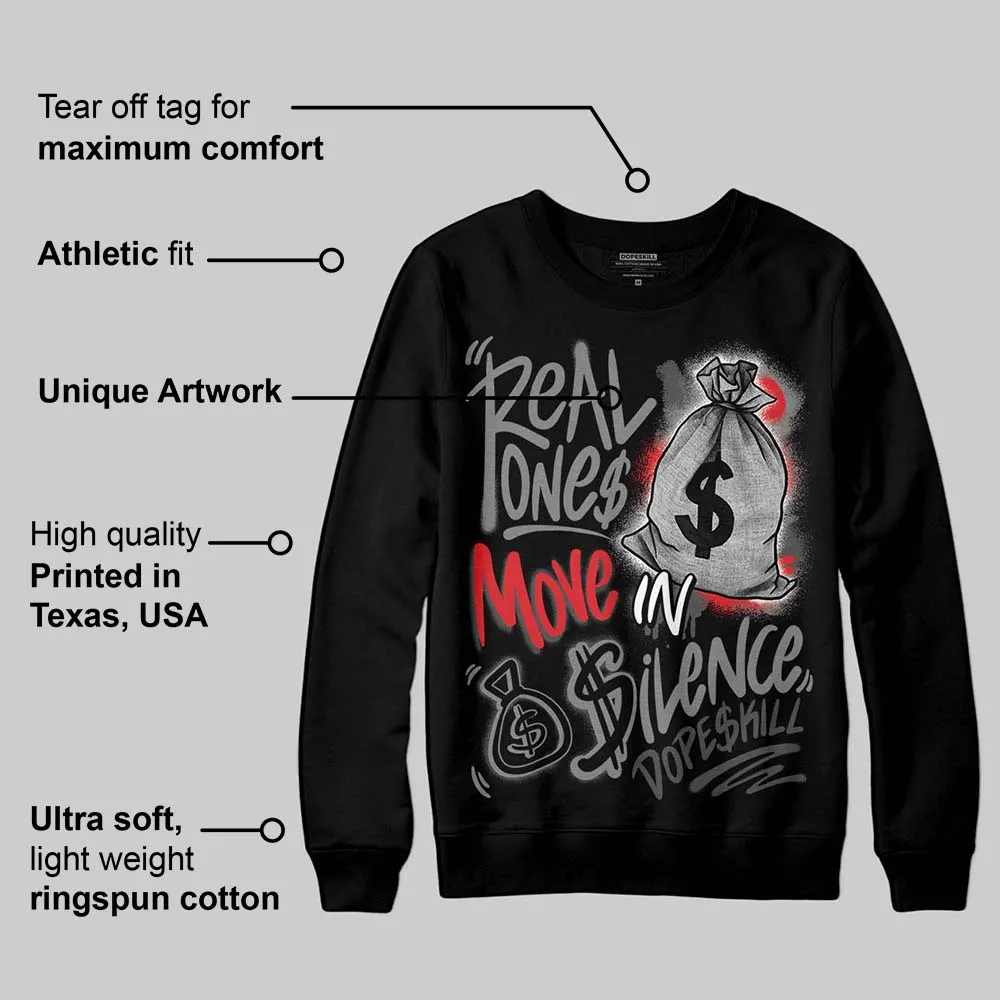 Shadow 10s DopeSkill Sweatshirt Real Ones Move In Silence Graphic sold by DopeSkill product image thumbnail 3