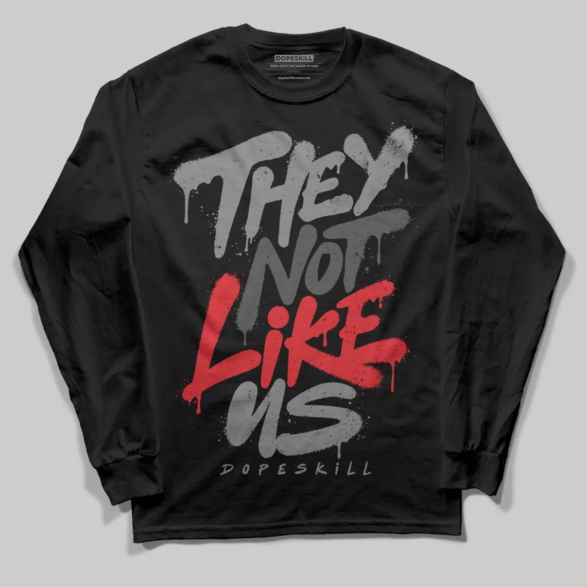 Shadow 10s DopeSkill Long Sleeve T-Shirt They Not Like Us Graphic sold by DopeSkill
