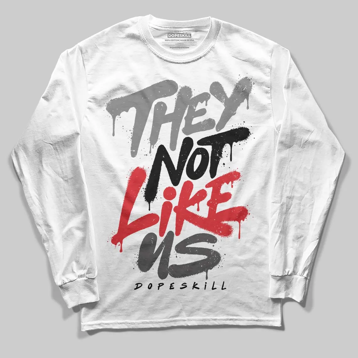 Shadow 10s DopeSkill Long Sleeve T-Shirt They Not Like Us Graphic sold by DopeSkill product image thumbnail 2