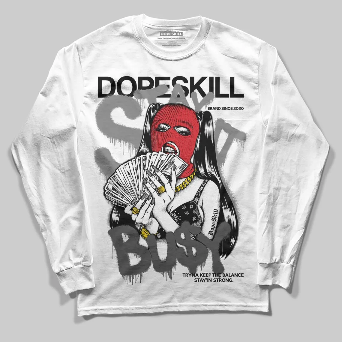 Shadow 10s DopeSkill Long Sleeve T-Shirt Stay It Busy Graphic sold by DopeSkill product image thumbnail 2