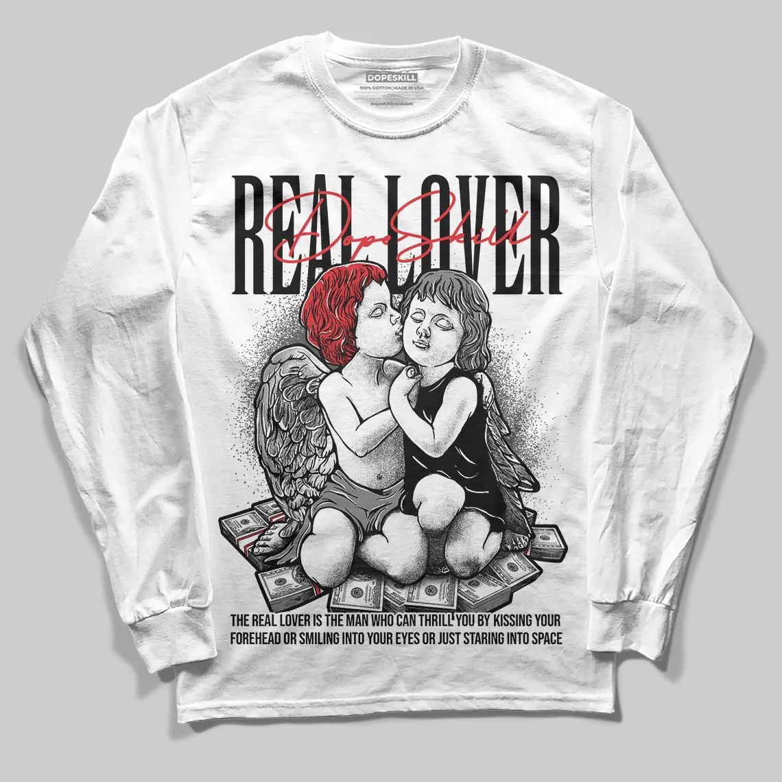 Shadow 10s DopeSkill Long Sleeve T-Shirt Real Lover Graphic sold by DopeSkill product image thumbnail 2