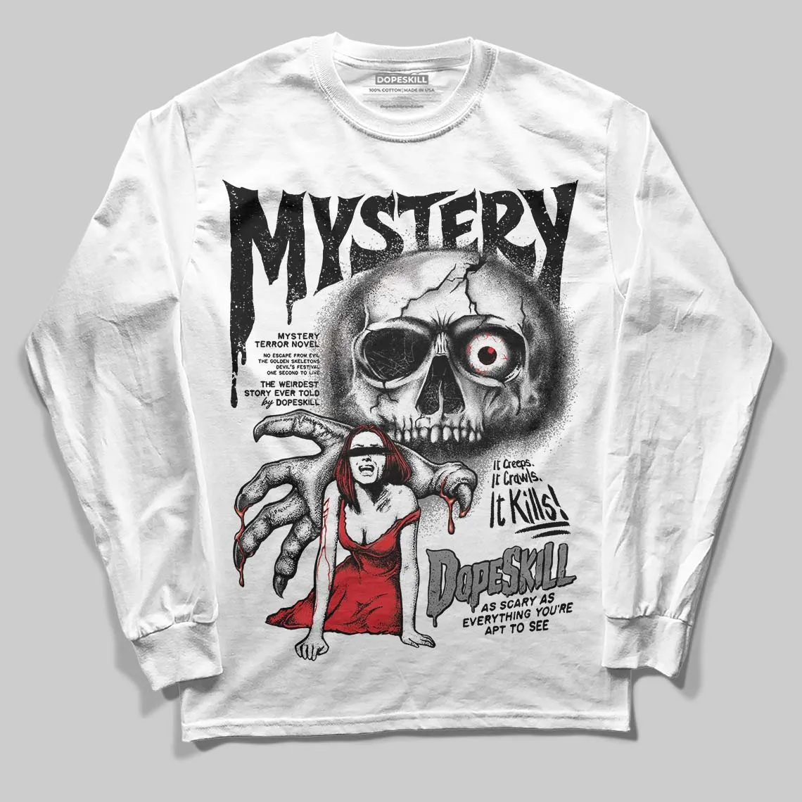 Shadow 10s DopeSkill Long Sleeve T-Shirt Mystery Ghostly Grasp Graphic sold by DopeSkill product image thumbnail 2