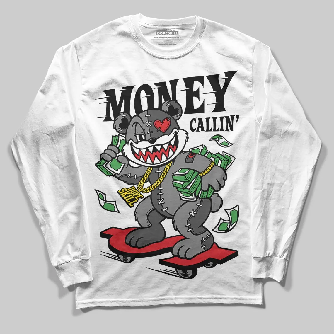 Shadow 10s DopeSkill Long Sleeve T-Shirt Money Callin' Graphic sold by DopeSkill product image thumbnail 2