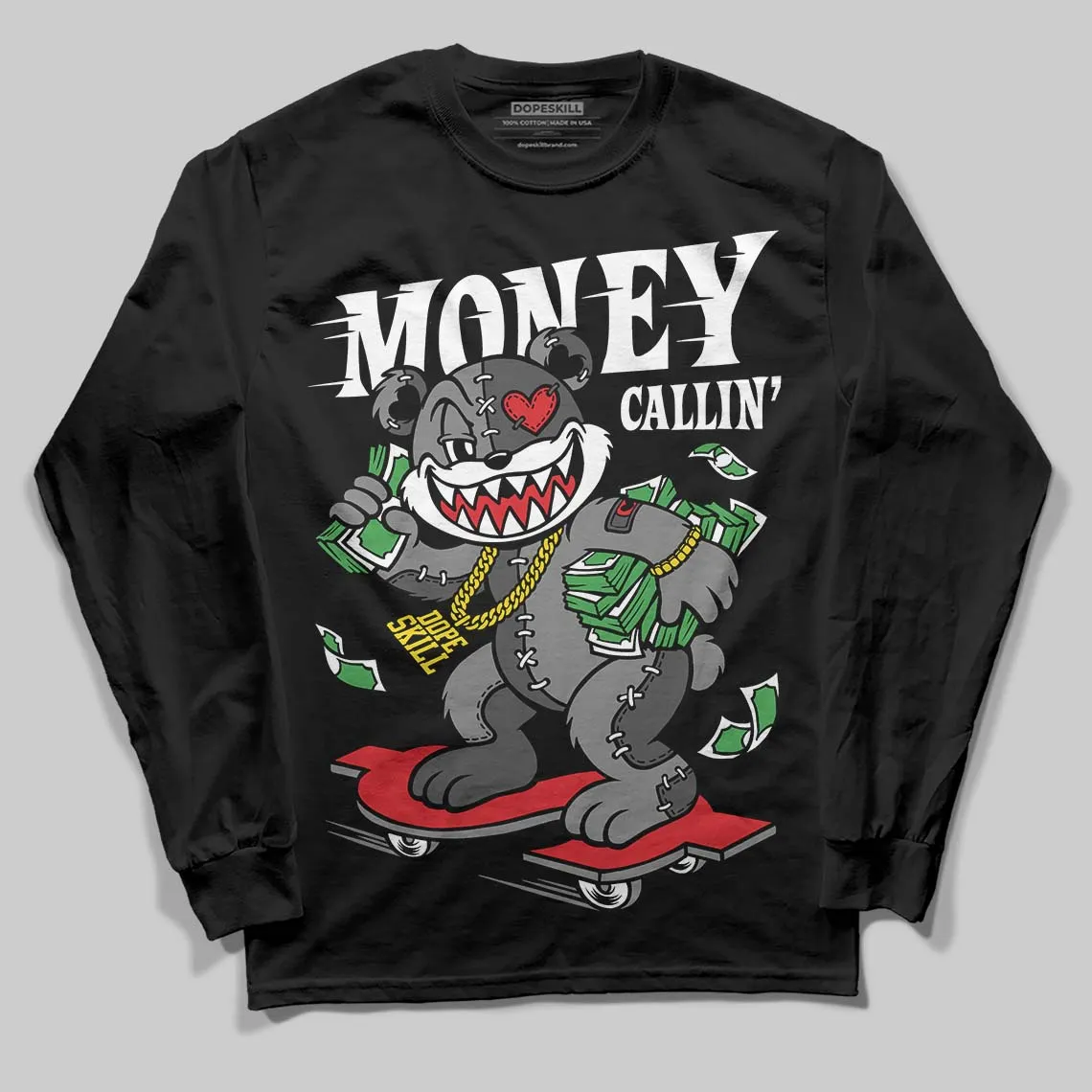 Shadow 10s DopeSkill Long Sleeve T-Shirt Money Callin' Graphic sold by DopeSkill