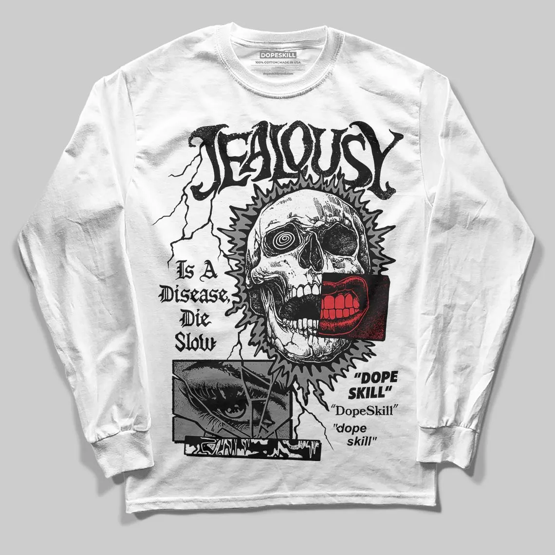 Shadow 10s DopeSkill Long Sleeve T-Shirt Jealousy Graphic sold by DopeSkill product image thumbnail 2