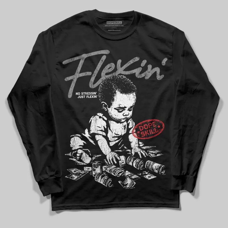 Shadow 10s DopeSkill Long Sleeve T-Shirt Flexin' Graphic sold by DopeSkill