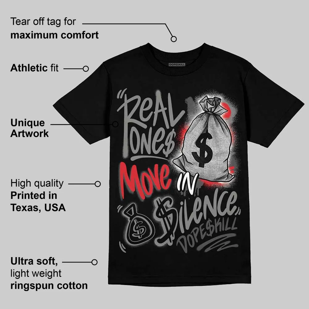 Shadow 10s DopeSkill T-Shirt Real Ones Move In Silence Graphic sold by DopeSkill product image thumbnail 3