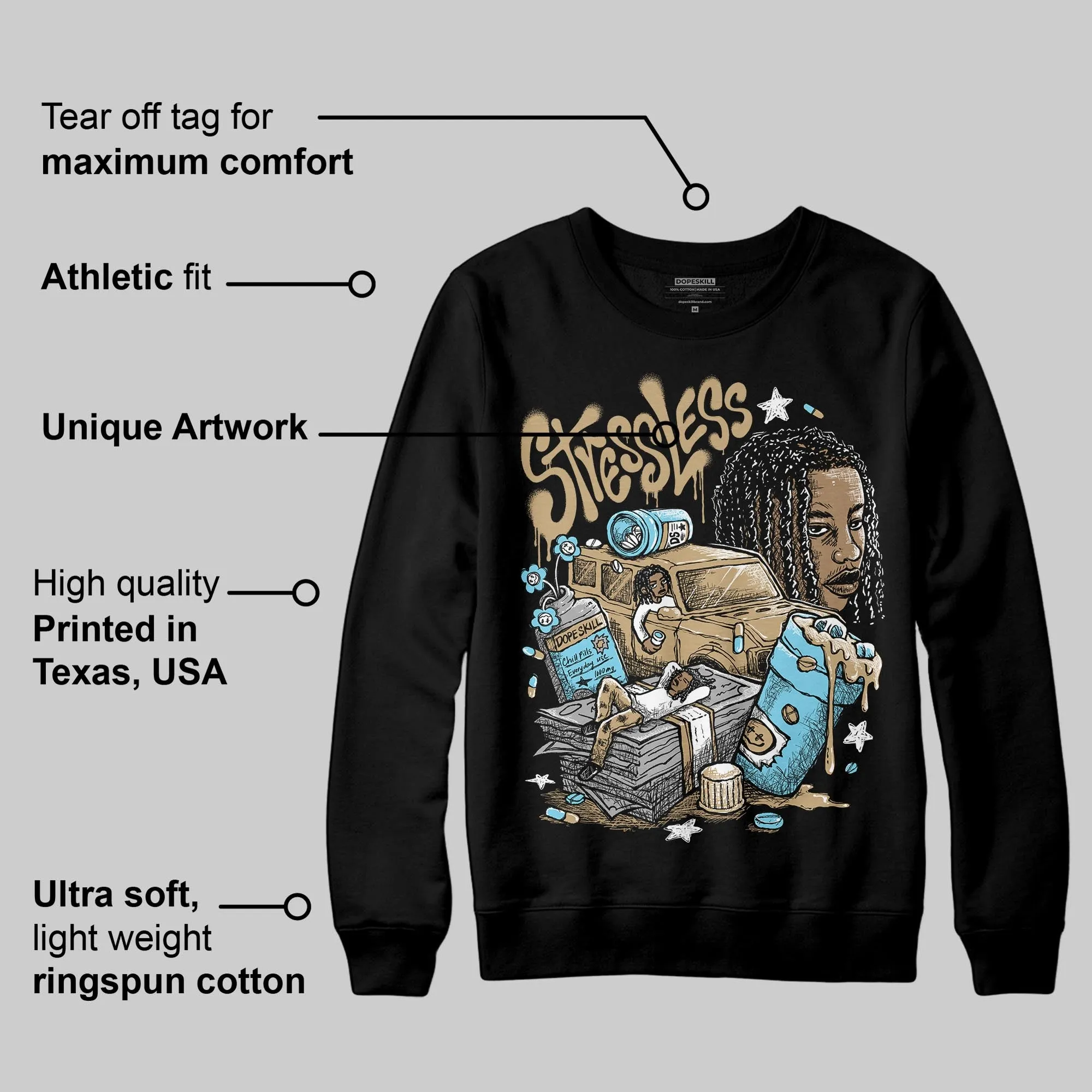 “H-Town” 11s DopeSkill Sweatshirt Stressless Graphic sold by DopeSkill product image thumbnail 3