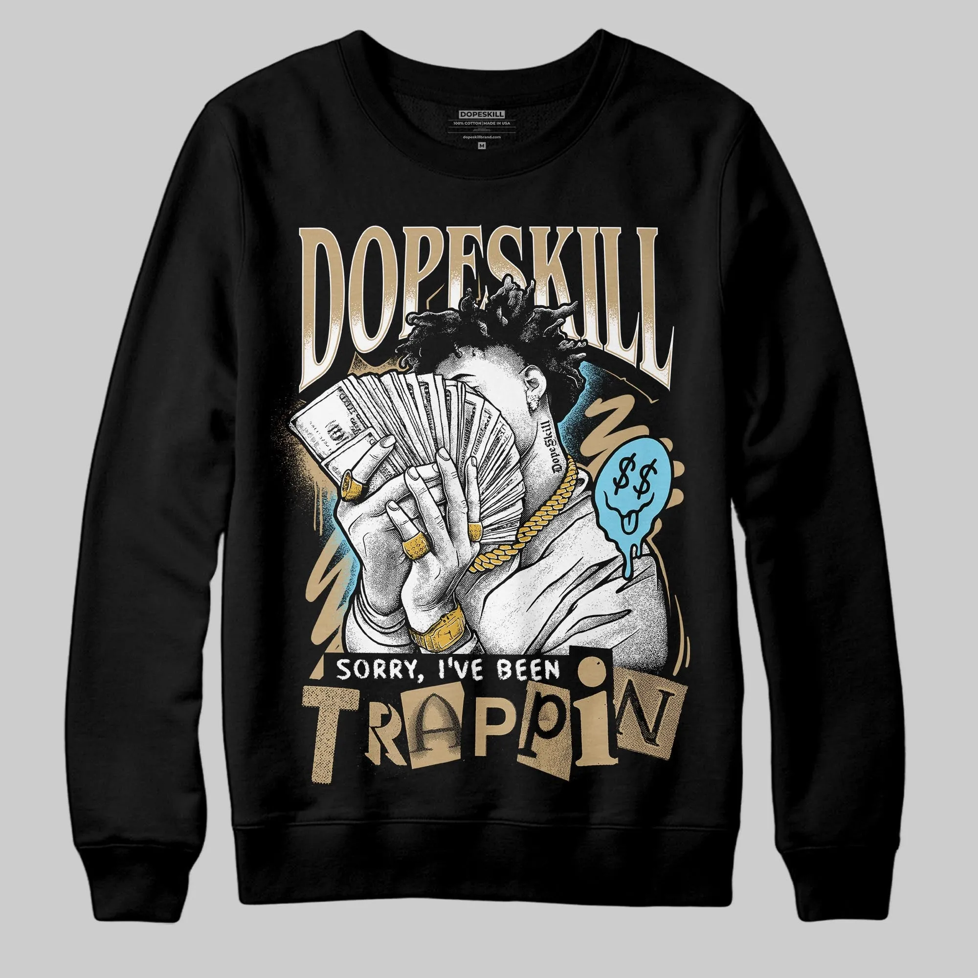 “H-Town” 11s DopeSkill Sweatshirt Sorry I've Been Trappin Graphic sold by DopeSkill