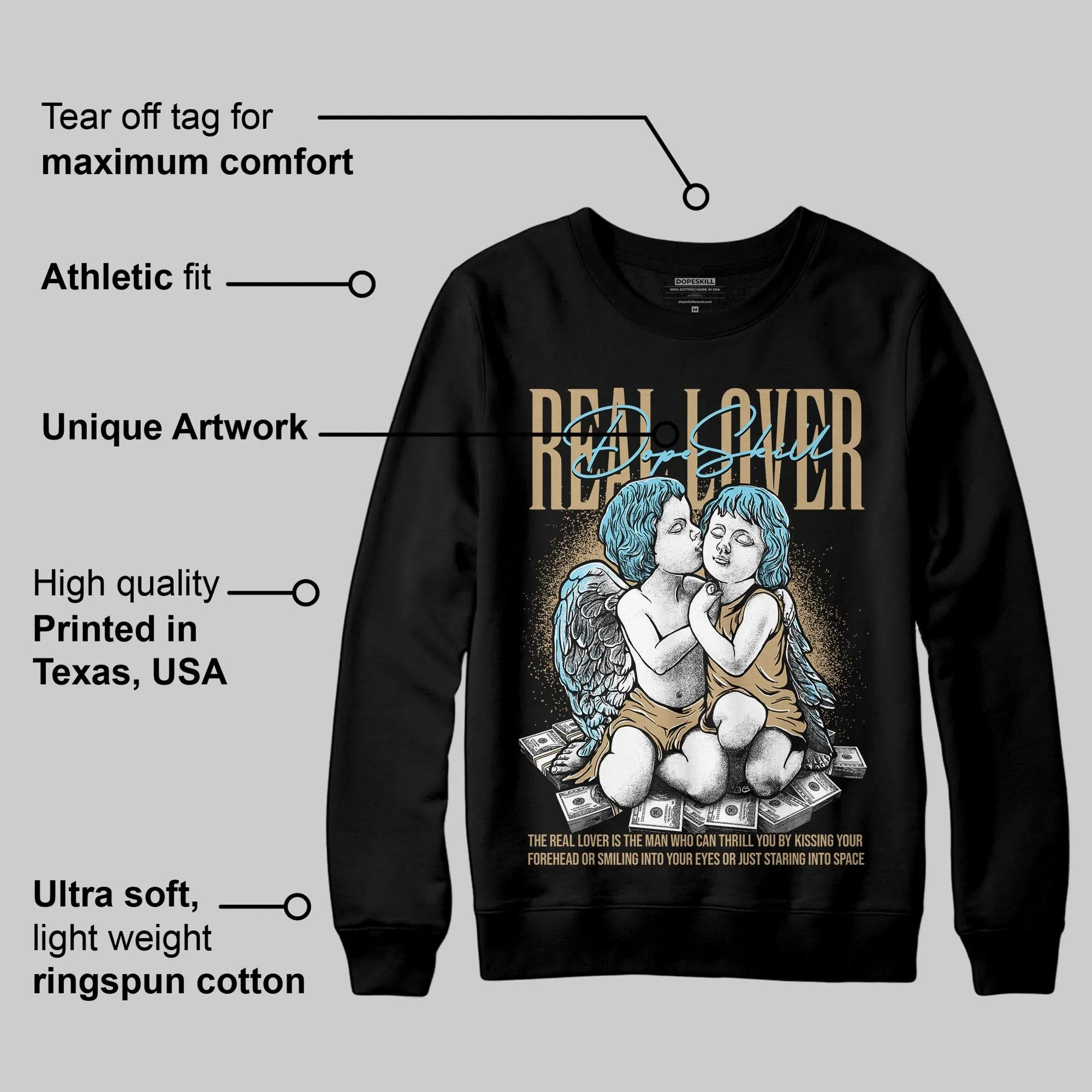 “H-Town” 11s DopeSkill Sweatshirt Real Lover Graphic sold by DopeSkill product image thumbnail 3