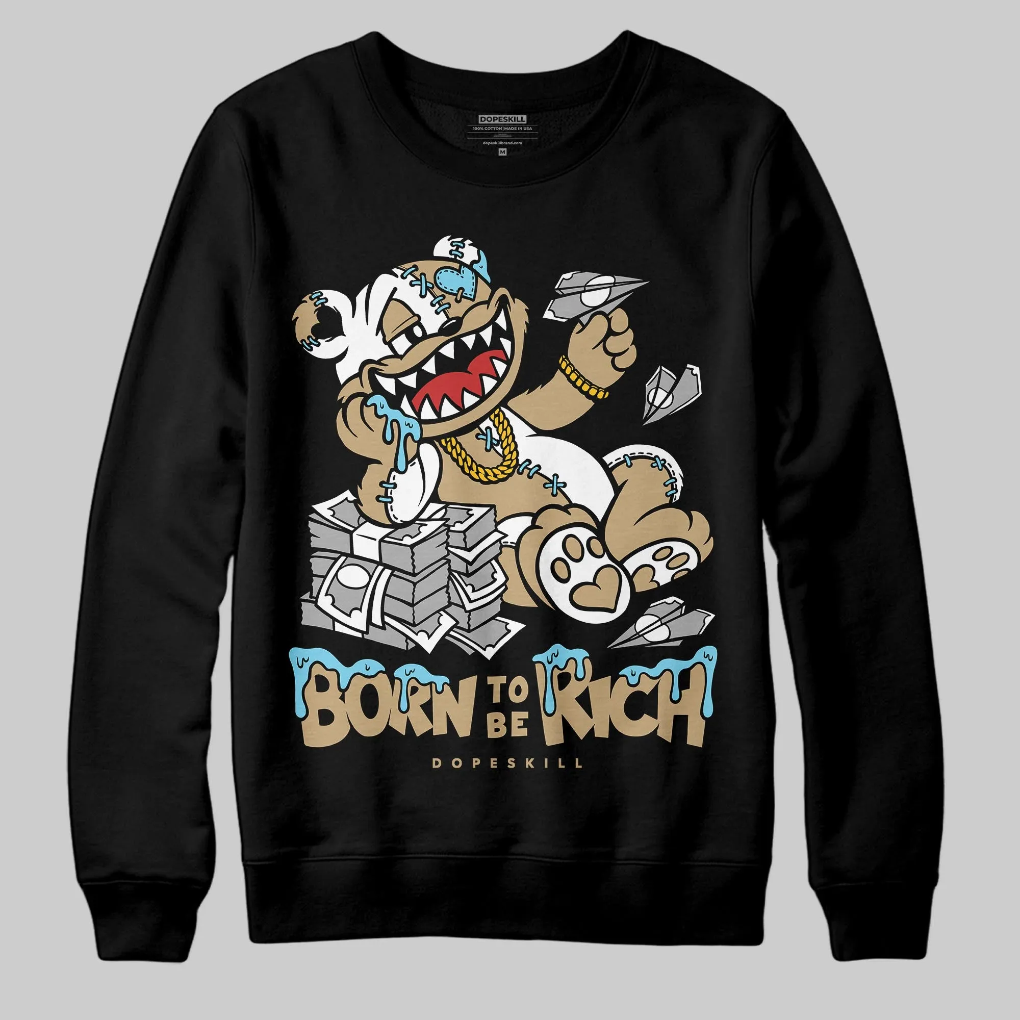 “H-Town” 11s DopeSkill Sweatshirt Born To Be Rich Graphic sold by DopeSkill