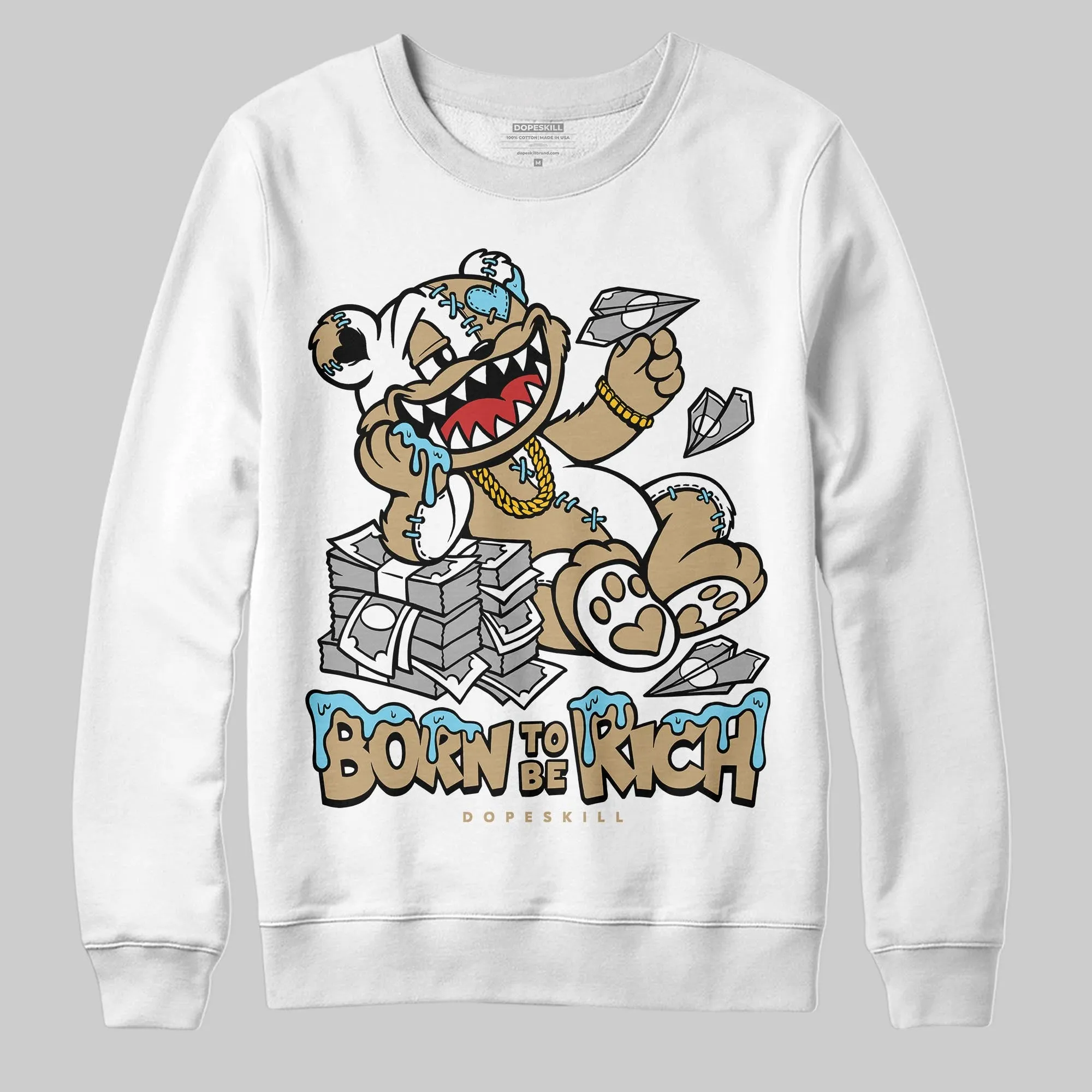 “H-Town” 11s DopeSkill Sweatshirt Born To Be Rich Graphic sold by DopeSkill product image thumbnail 2