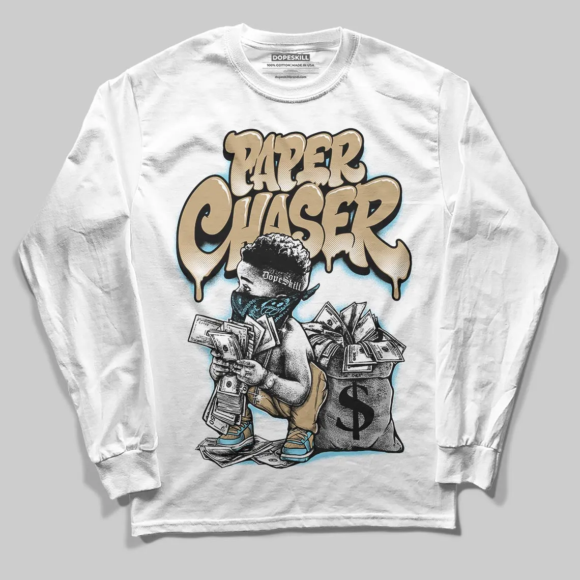 “H-Town” 11s DopeSkill Long Sleeve T-Shirt Paper Chaser Boy Graphic sold by DopeSkill product image thumbnail 2