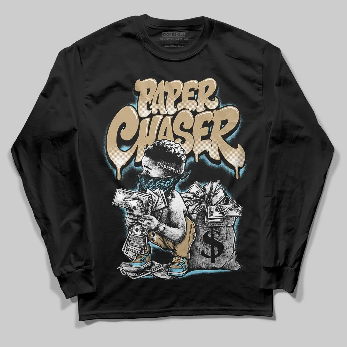 “H-Town” 11s DopeSkill Long Sleeve T-Shirt Paper Chaser Boy Graphic sold by DopeSkill