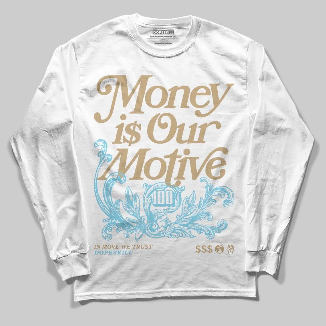 “H-Town” 11s DopeSkill Long Sleeve T-Shirt Money Is Our Motive Typo Graphic sold by DopeSkill product image thumbnail 2