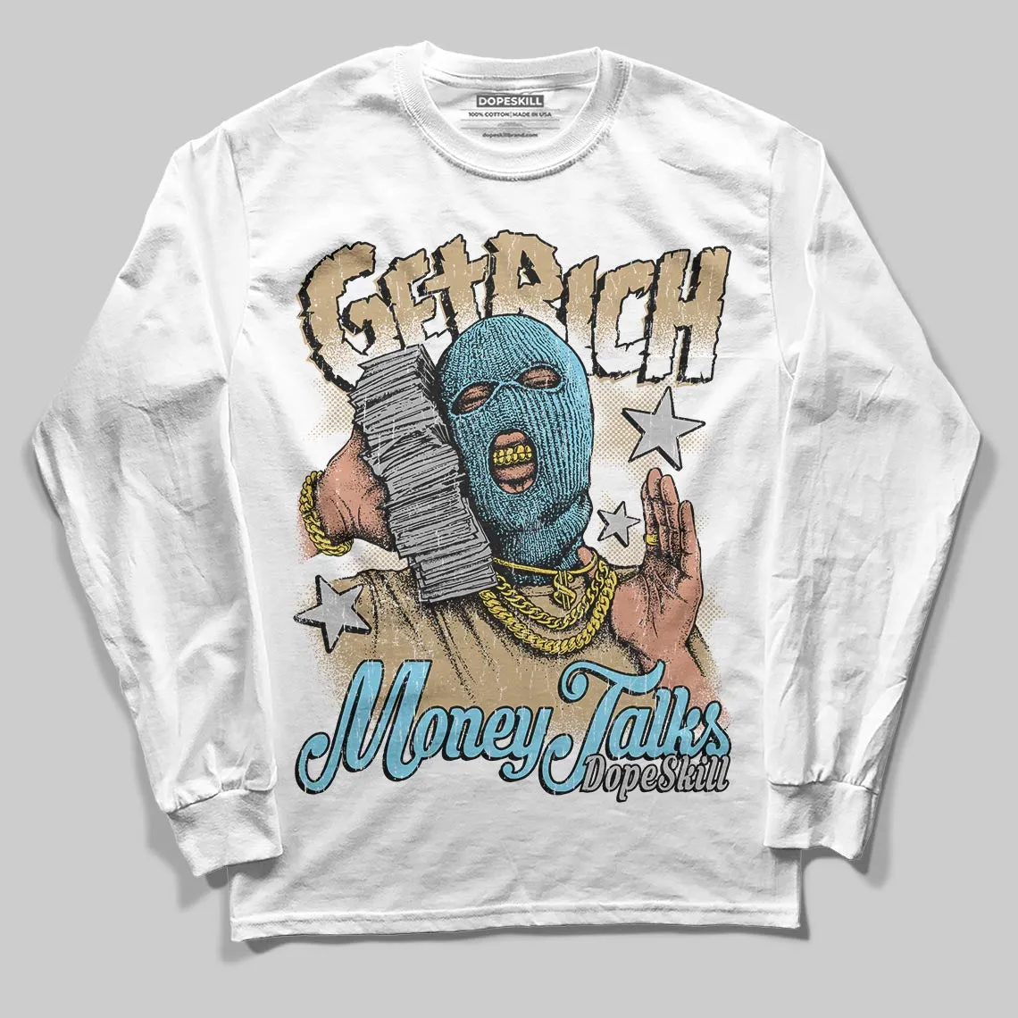 “H-Town” 11s DopeSkill Long Sleeve T-Shirt Get Rich Graphic sold by DopeSkill product image thumbnail 2