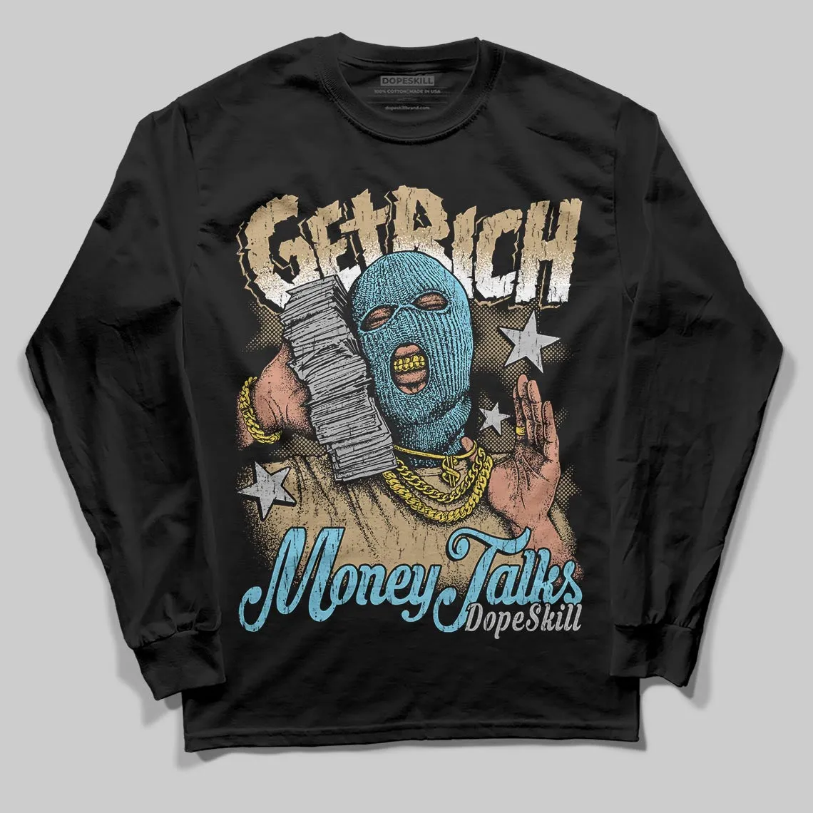 “H-Town” 11s DopeSkill Long Sleeve T-Shirt Get Rich Graphic sold by DopeSkill