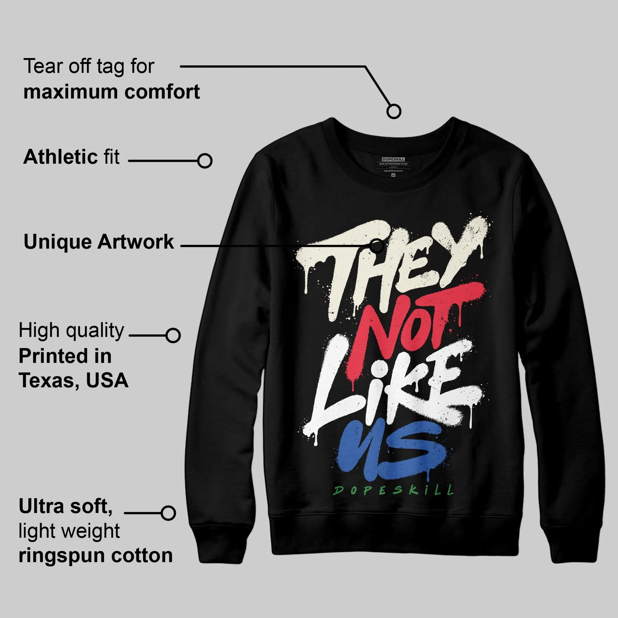 “285” Atlanta 11s DopeSkill Sweatshirt They Not Like Us Graphic sold by DopeSkill product image thumbnail 3