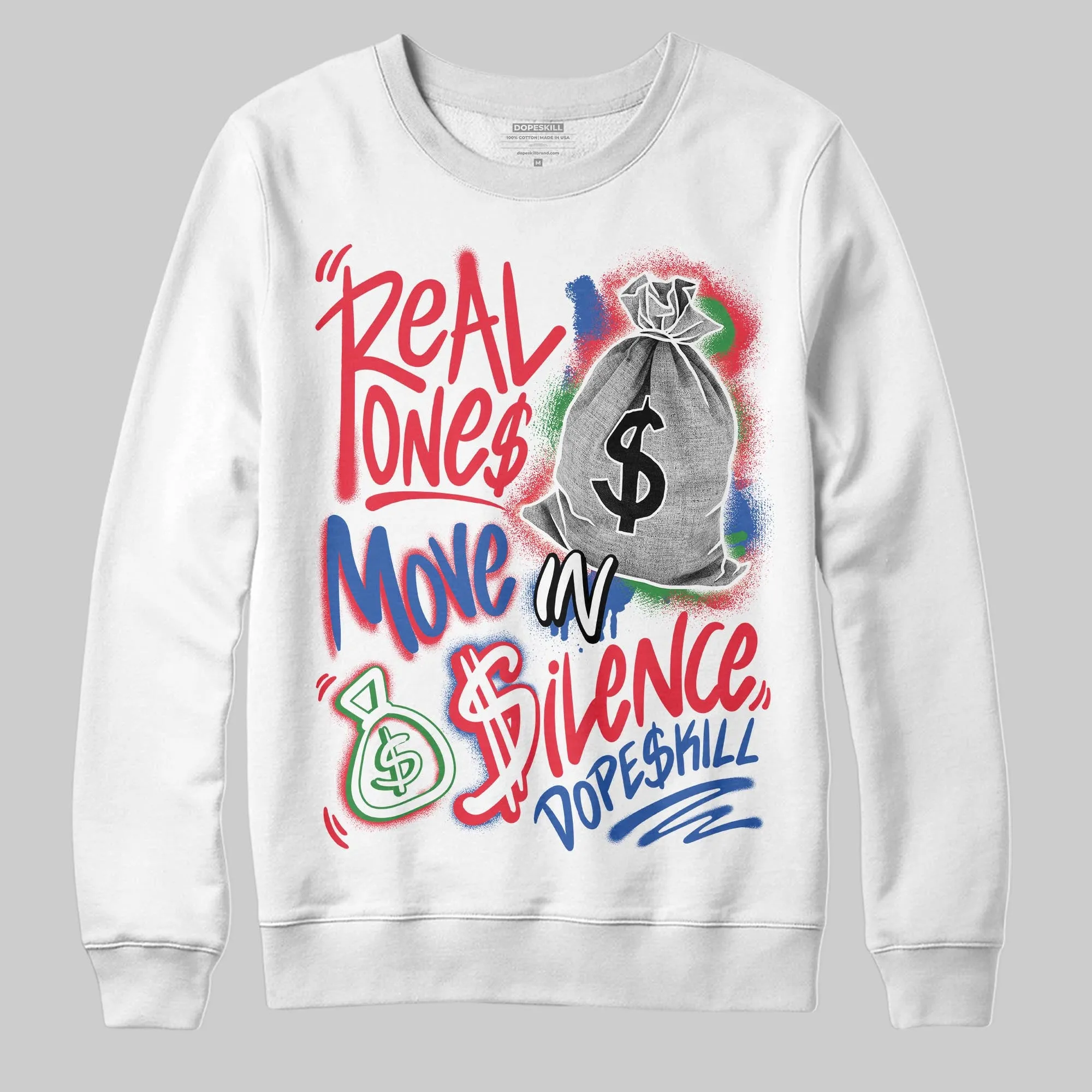 “285” Atlanta 11s DopeSkill Sweatshirt Real Ones Move In Silence Graphic sold by DopeSkill product image thumbnail 2