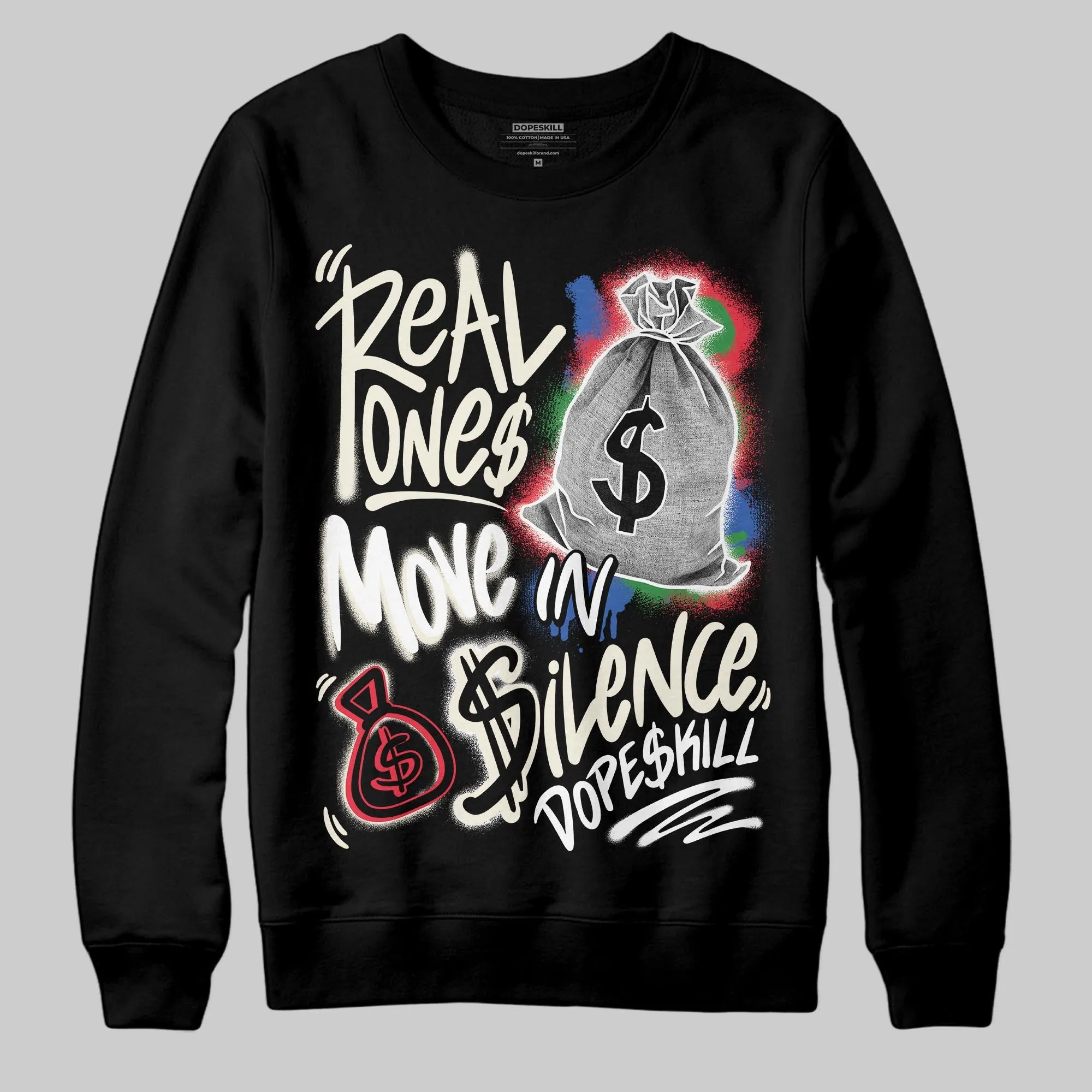 “285” Atlanta 11s DopeSkill Sweatshirt Real Ones Move In Silence Graphic sold by DopeSkill