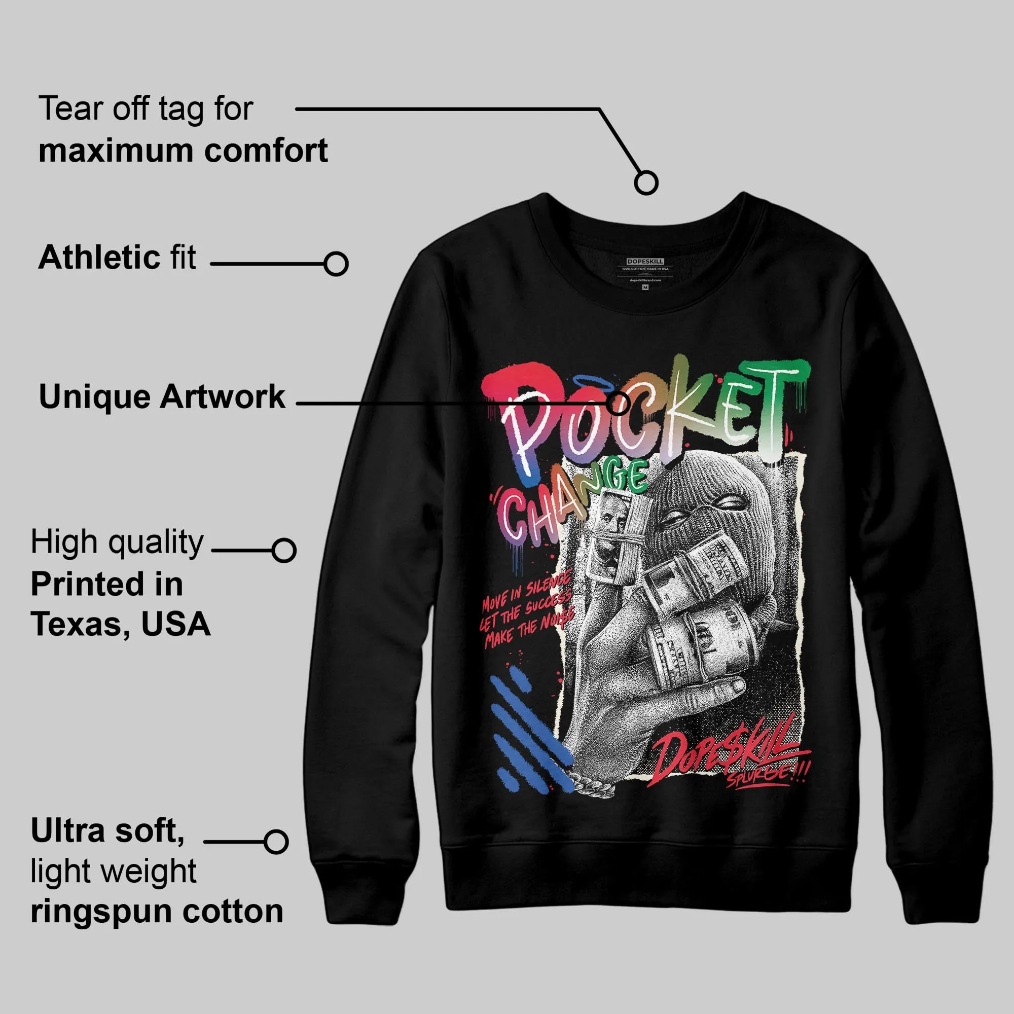 “285” Atlanta 11s DopeSkill Sweatshirt Pocket Change Graphic sold by DopeSkill product image thumbnail 3