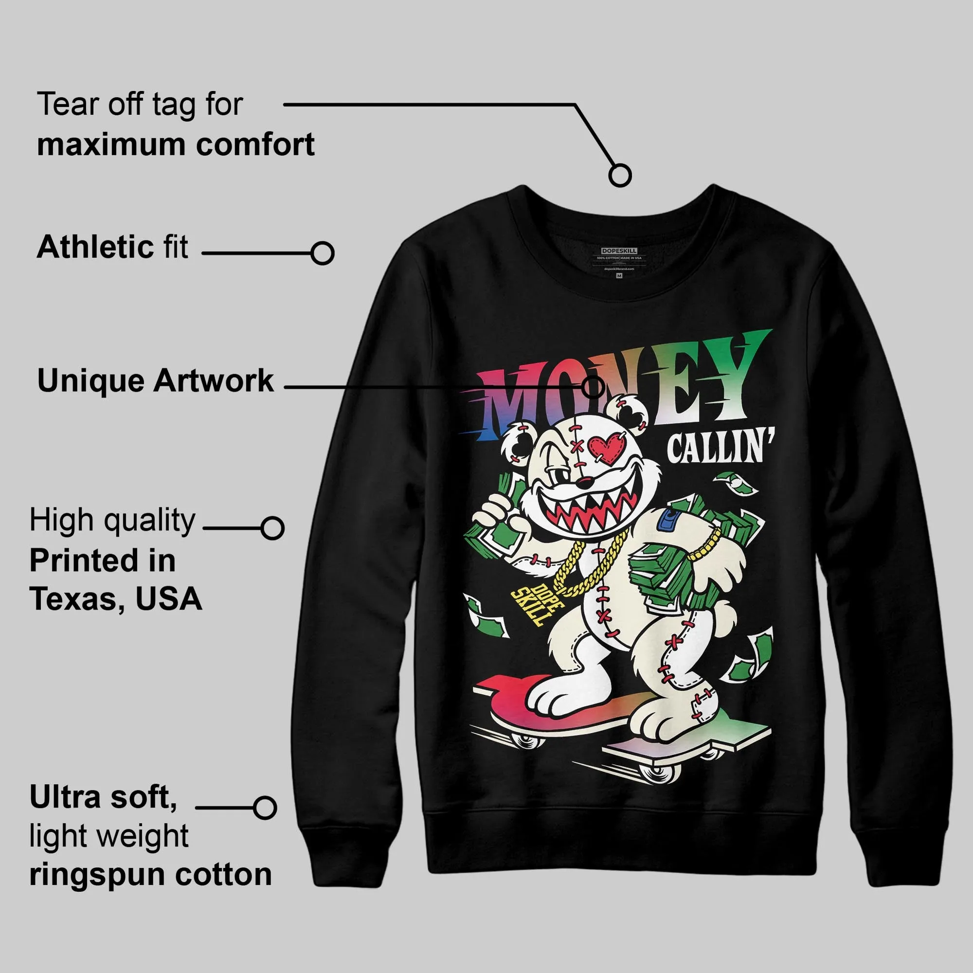 “285” Atlanta 11s DopeSkill Sweatshirt Money Callin' Graphic sold by DopeSkill product image thumbnail 3