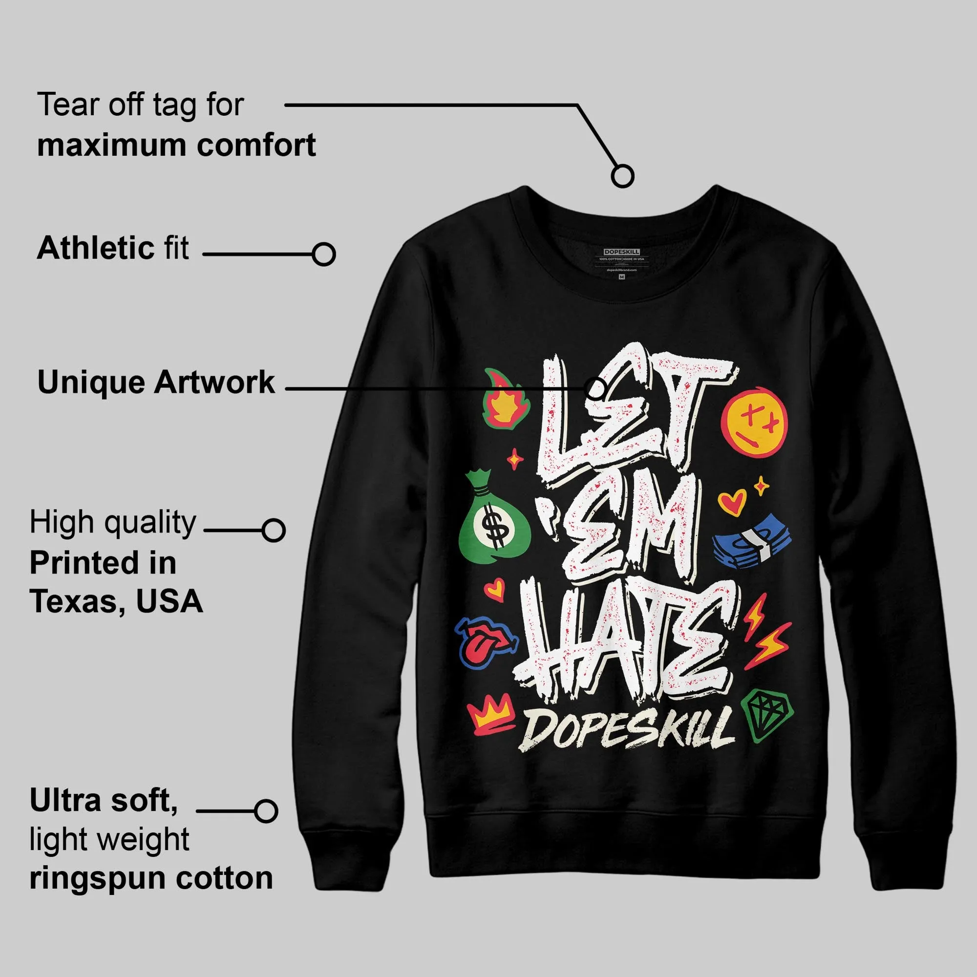 “285” Atlanta 11s DopeSkill Sweatshirt Let 'em Hate Graphic sold by DopeSkill product image thumbnail 3