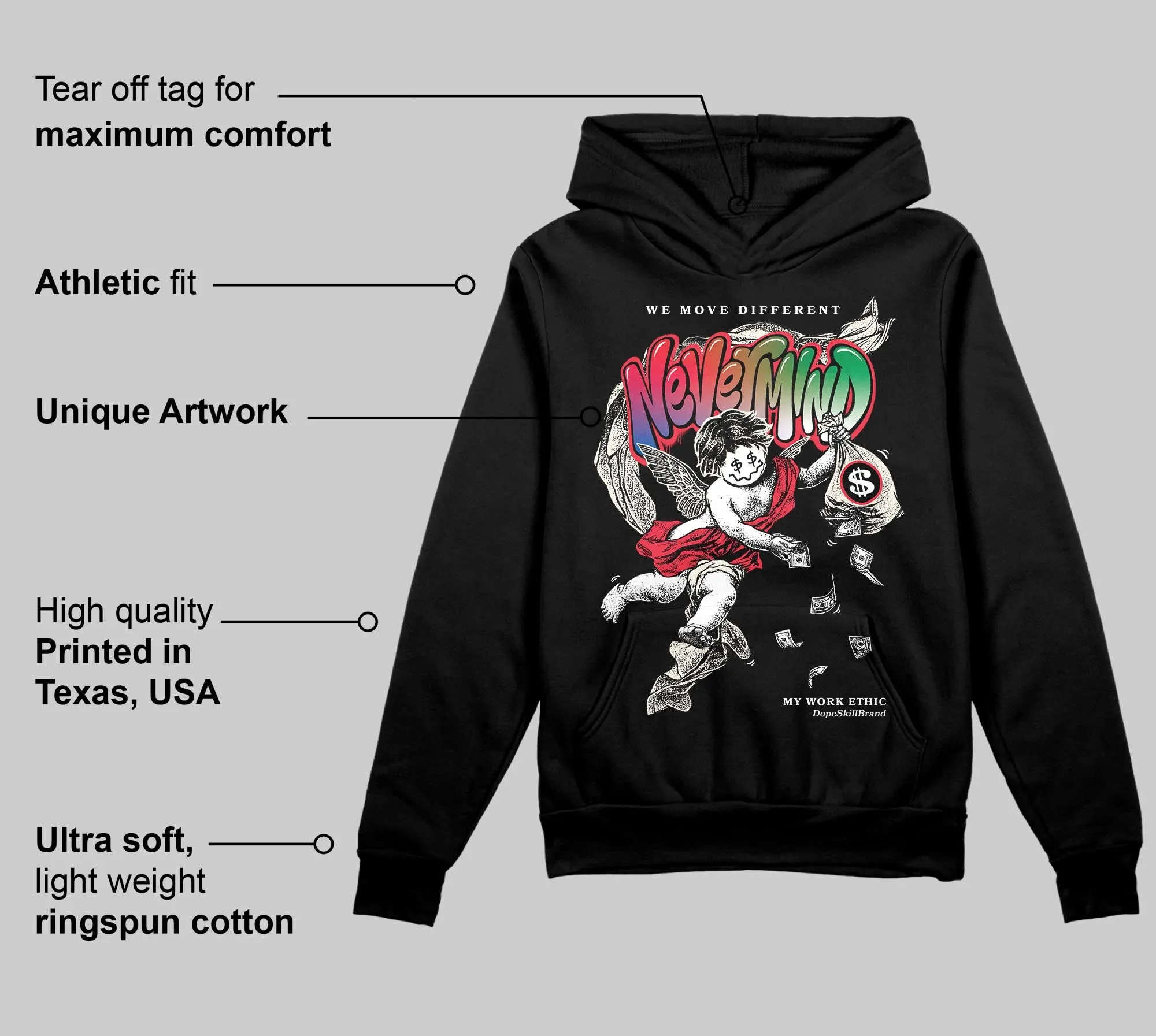 “285” Atlanta 11s DopeSkill Hoodie Sweatshirt Nevermind Graphic sold by DopeSkill product image thumbnail 3