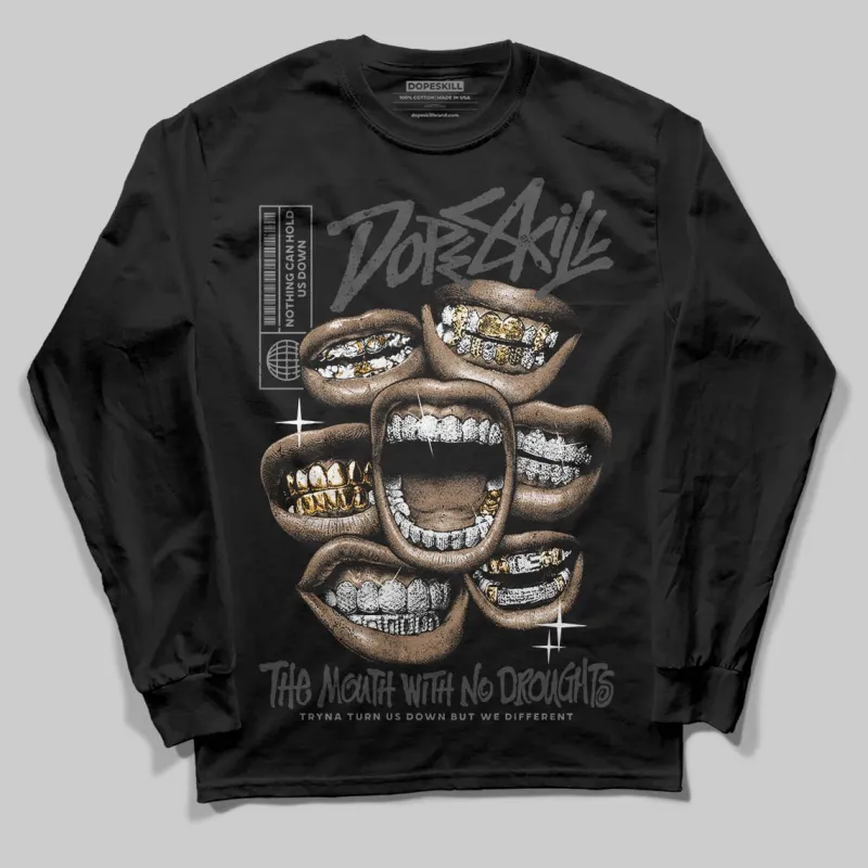 Black Cat 4s DopeSkill Long Sleeve T-Shirt The Mouth With No Droughts Graphic sold by DopeSkill