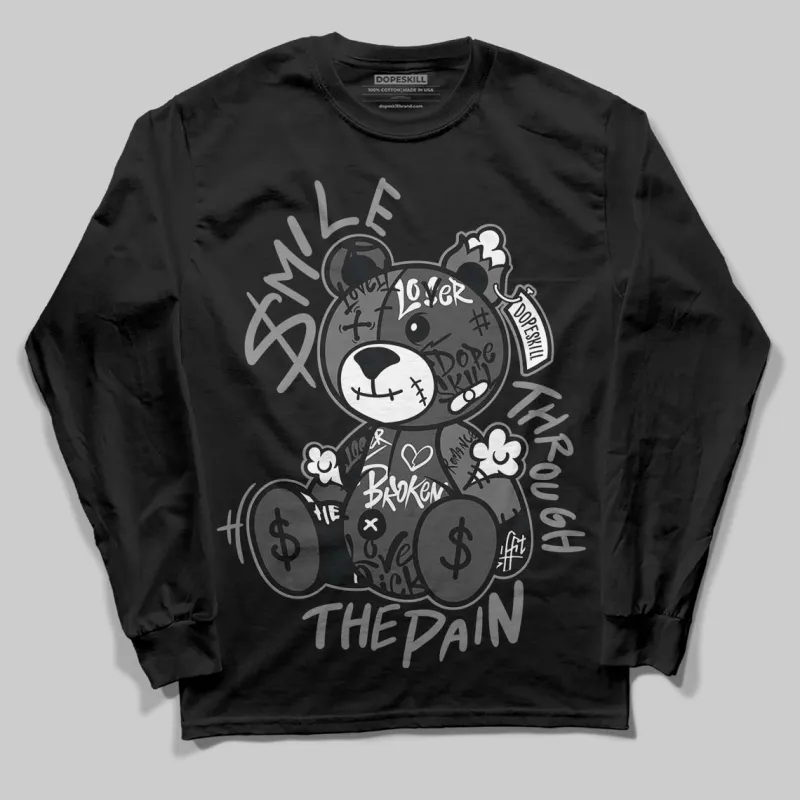 Black Cat 4s DopeSkill Long Sleeve T-Shirt Smile Through The Pain Graphic sold by DopeSkill