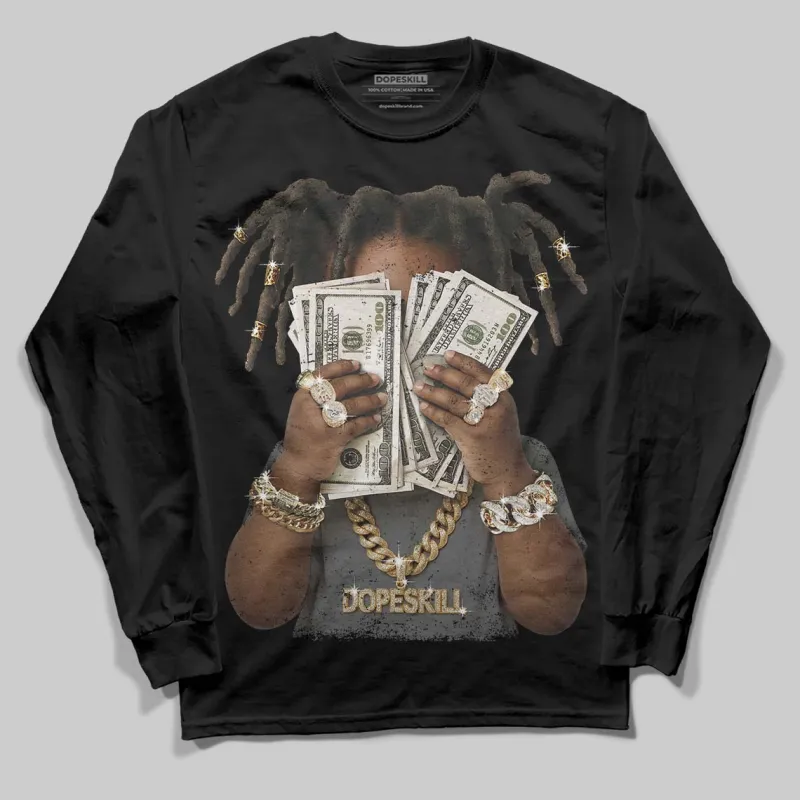 Black Cat 4s DopeSkill Long Sleeve T-Shirt Rich Youth Graphic sold by DopeSkill