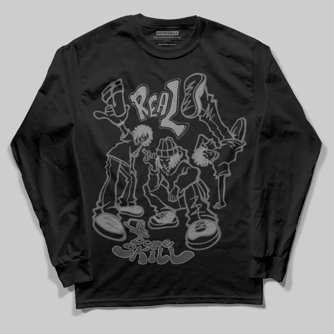 Black Cat 4s DopeSkill Long Sleeve T-Shirt Real Y2K Players Graphic sold by DopeSkill