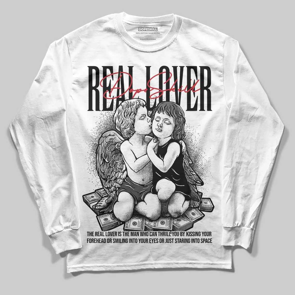 Black Cat 4s DopeSkill Long Sleeve T-Shirt Real Lover Graphic sold by DopeSkill product image thumbnail 2