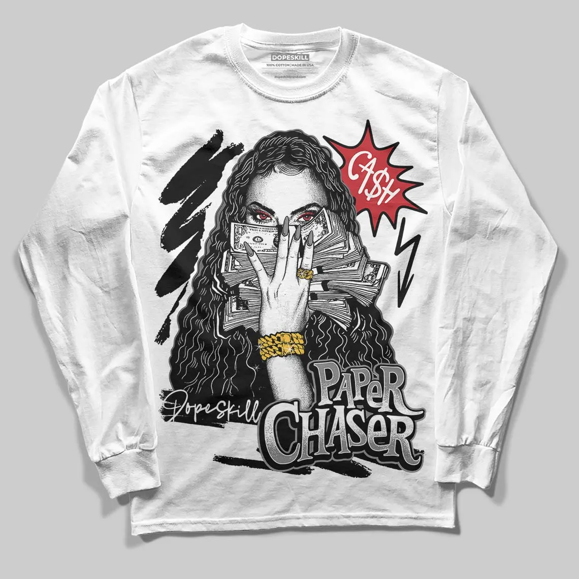 Black Cat 4s DopeSkill Long Sleeve T-Shirt NPC Graphic sold by DopeSkill product image thumbnail 2