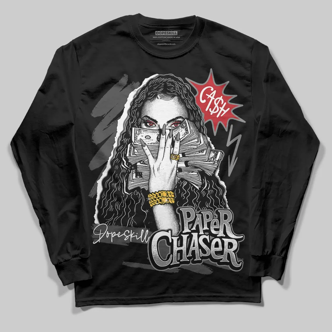 Black Cat 4s DopeSkill Long Sleeve T-Shirt NPC Graphic sold by DopeSkill