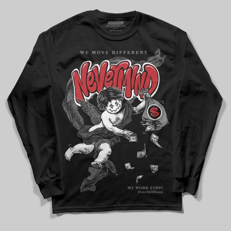 Black Cat 4s DopeSkill Long Sleeve T-Shirt Nevermind Graphic sold by DopeSkill