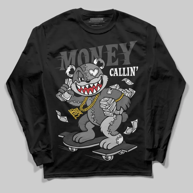 Black Cat 4s DopeSkill Long Sleeve T-Shirt Money Callin' Graphic sold by DopeSkill