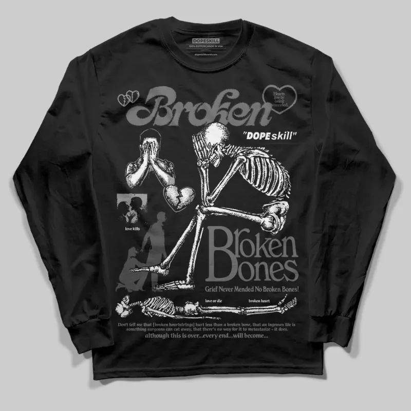 Black Cat 4s DopeSkill Long Sleeve T-Shirt Broken Bones Graphic sold by DopeSkill