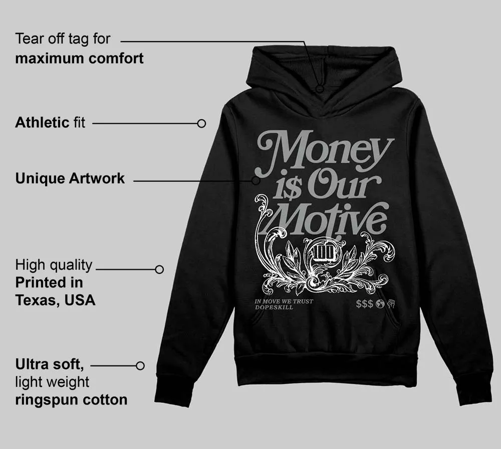 Black Cat 4s DopeSkill Hoodie Sweatshirt Money Is Our Motive Typo Graphic sold by DopeSkill product image thumbnail 3